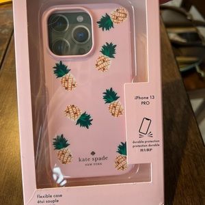 Kate Spade iPhone 13 PRO pink pineapple phone case